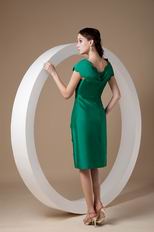 V Neck Dark Green 2014 Homecoming Dress Cheap