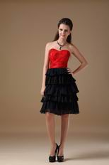 Black Layers Skirt Multi Color Homecoming Dress By Designer