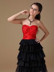 Black Layers Skirt Multi Color Homecoming Dress By Designer