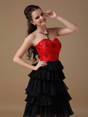 Black Layers Skirt Multi Color Homecoming Dress By Designer