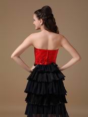 Black Layers Skirt Multi Color Homecoming Dress By Designer