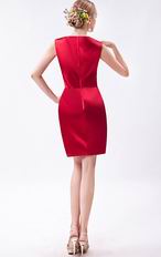 Classical Scoop Column Wine Red Homecoming Dress