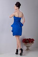 Strapless Knee Length Royal Blue Junior Homecoming Dress