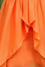 V Neck Orange Chiffon Homecoming Dresses For Sale