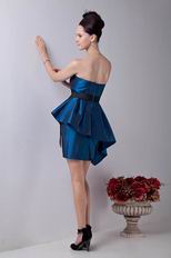 Affordable Dark Blue Taffeta Short Homecoming Dresses