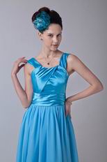 Straps Square Aqua hort Modest Homecoming Dress