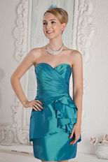 Simple Sweetheart Teal Stain Bridal Jr Homecoming Dress