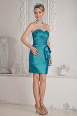 Simple Sweetheart Teal Stain Bridal Jr Homecoming Dress