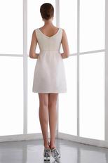 Decent Square White Short Homecoming Dress With Beading