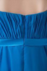 Noble Square Bodice Blue Chiffon Woman Homecoming Dress