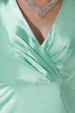 Light Green V Neck Short 2014 Woman Homecoming Dress