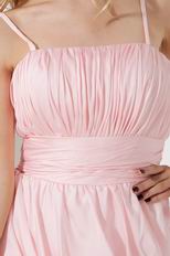 Spaghetti Straps Pink Homecoming Mini Dress Discount