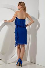 Cheap Royal Blue Knee Length Homecoming Dresss