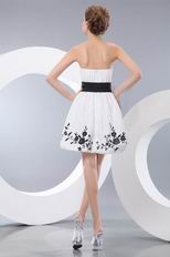Strapless Lovely Homecoming Dresses With Black Applique