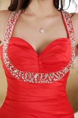 2018 New Style Halter Sweetheart Homecoming Dress In Red