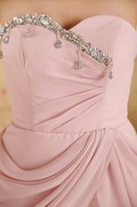 2014 Modern Sweetheart Pink Homecoming Mini Dress