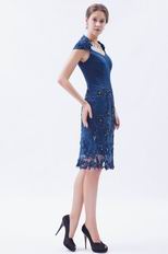 Best Short Navy Junior Homecoming Dress With Applique