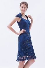 Best Short Navy Junior Homecoming Dress With Applique