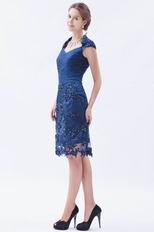 Best Short Navy Junior Homecoming Dress With Applique