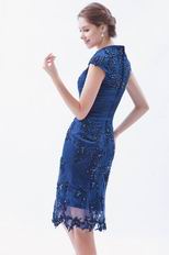 Best Short Navy Junior Homecoming Dress With Applique