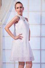 Wholesale Halter Split Back White Dress For Homecoming Wear