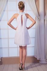 Wholesale Halter Split Back White Dress For Homecoming Wear