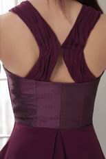 2014 Purple Homecoming Dress With Asymmetrical Skirt