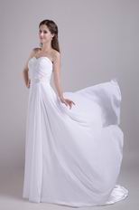 White Chiffon Sweetheart Long La Homecoming Dress