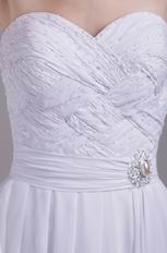 White Chiffon Sweetheart Long La Homecoming Dress