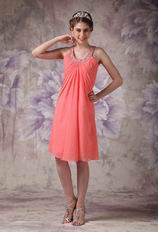 Scoop Neckline Designer Watermelon Homecoming Dress