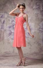 Scoop Neckline Designer Watermelon Homecoming Dress