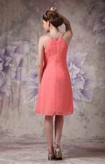 Scoop Neckline Designer Watermelon Homecoming Dress