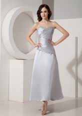 Stylishe Sweetheart Ankle-length Gray Homecoming Dress