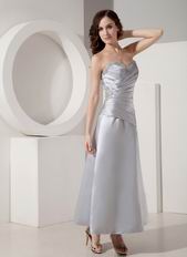 Stylishe Sweetheart Ankle-length Gray Homecoming Dress