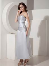Stylishe Sweetheart Ankle-length Gray Homecoming Dress
