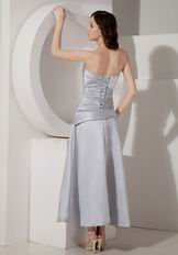 Stylishe Sweetheart Ankle-length Gray Homecoming Dress