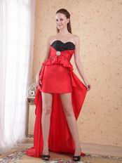 Red New Trender Hi-Lo Prom Dress For Women Wear