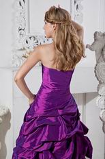 Beaded Purple Best Seller High Low Prom Dress 2014