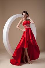 High-low Style New Fashion Wine Red Prom Dress Cheap