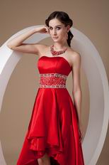 High-low Style New Fashion Wine Red Prom Dress Cheap