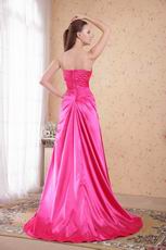 Floor Length Deep Pink Dress For Evening Women Decent