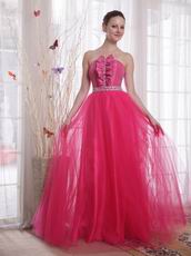 Deep Rose Pink Floor Length Evening Dress In California