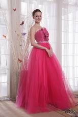 Deep Rose Pink Floor Length Evening Dress In California