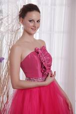 Deep Rose Pink Floor Length Evening Dress In California