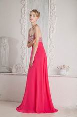 Sweetheart Beaded Pink Celebrity Ocassion Evening Dress