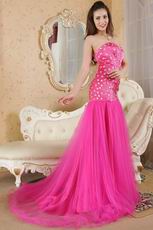 Classic Sweetheart Crystals Fuchsia Fomal Evening Dress