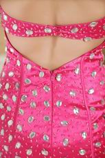 Classic Sweetheart Crystals Fuchsia Fomal Evening Dress