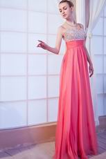 Cheap Spaghetti Straps Pink Dress Evening Party Wear