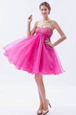 Allure Mini Fuchsia Graduation Dress For Girl Wear