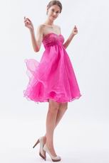 Allure Mini Fuchsia Graduation Dress For Girl Wear